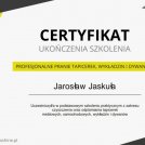 Certyfikat ukończenia szkolenia